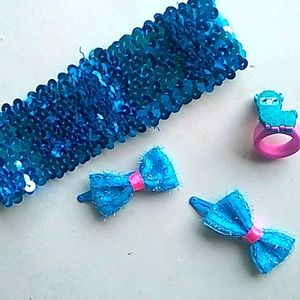 Cute Kid's Jewelry & headband Llama ring, sequined